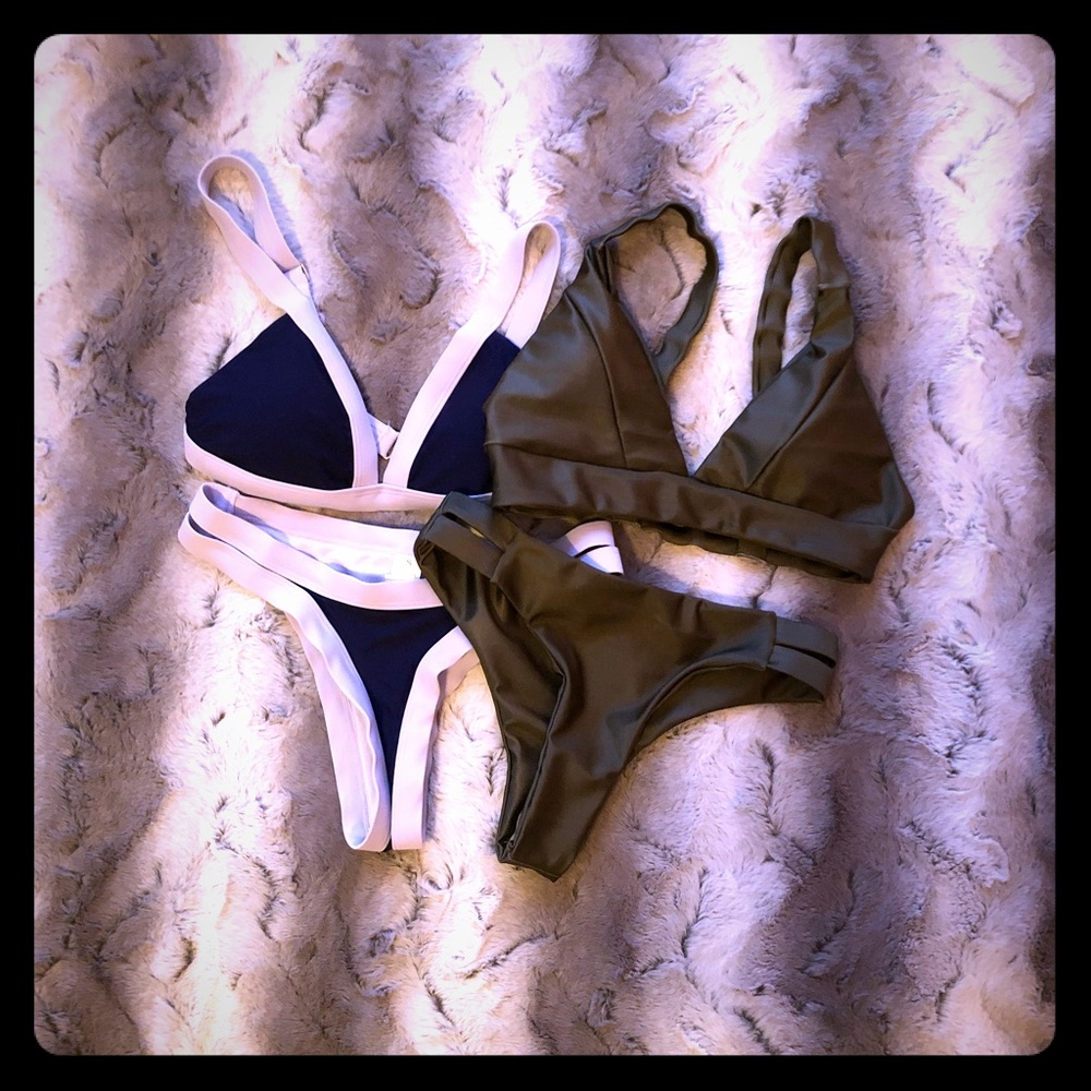 ‼️SOLD‼️NWOT cheeky bikinis. Price is for both.